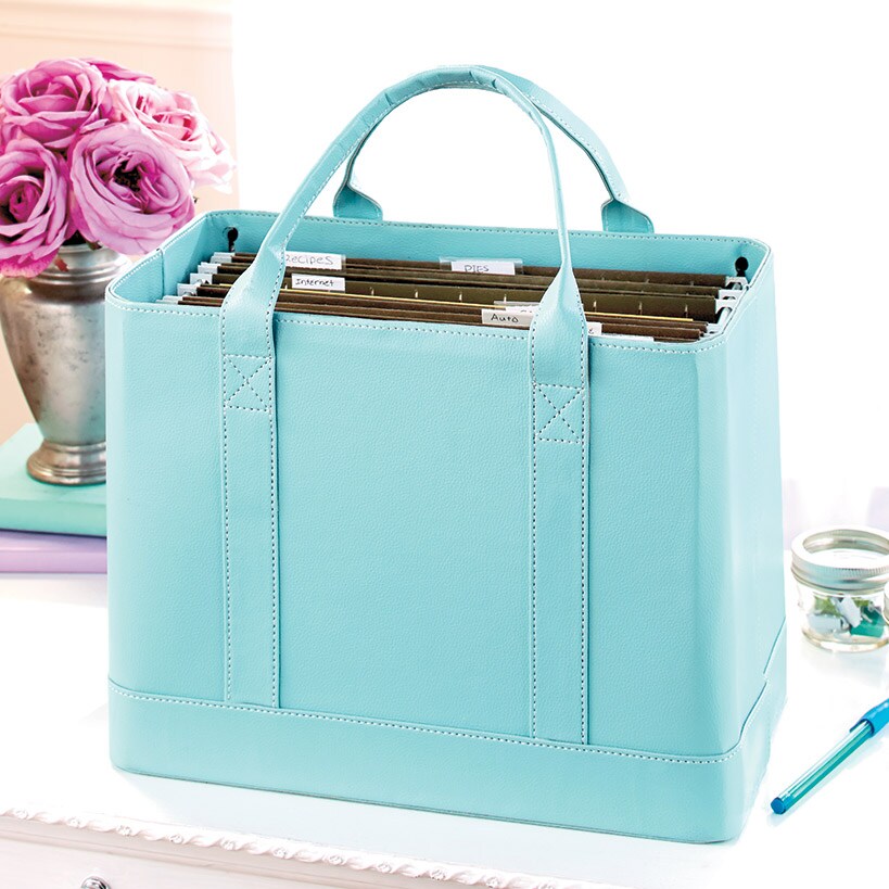 Home Storage Organizer, Chic Portable File Tote for Office for Closets, Shelves and Everyday Organization, 6 Color Options image 3