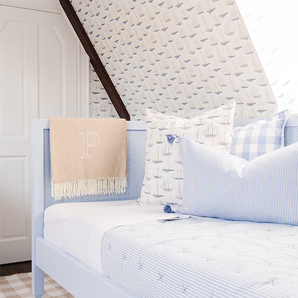 Bed Quilt, Classic Stripe for Guest Beds and Layered Bedroom Styling, 2 Size Options, Designed for Bedroom Layering and Everyday Bedding image 3