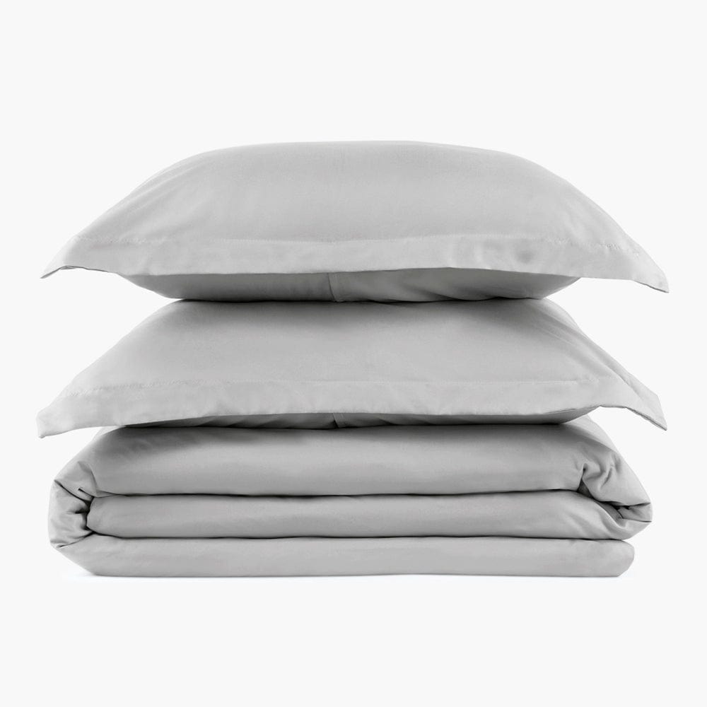 Duvet Cover Set, Brushed Silver for Guest Rooms and Everyday Bedroom Styling, 2 Size Options image 3