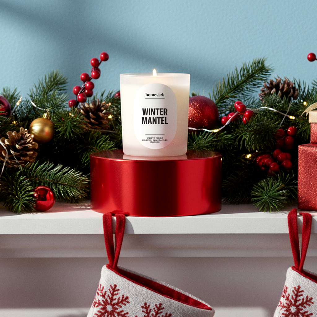 Decorative Candle, Winter Mantel for Entryways, Mantels and Everyday Home Ambience, Designed for Everyday Home Use image 3