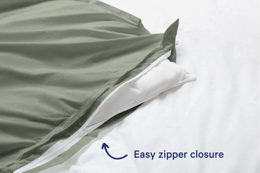 Duvet Cover, Percale for Bedroom Layering, Comforter Covers and Everyday Bedding, 3 Sizes and 6 Colors image 3