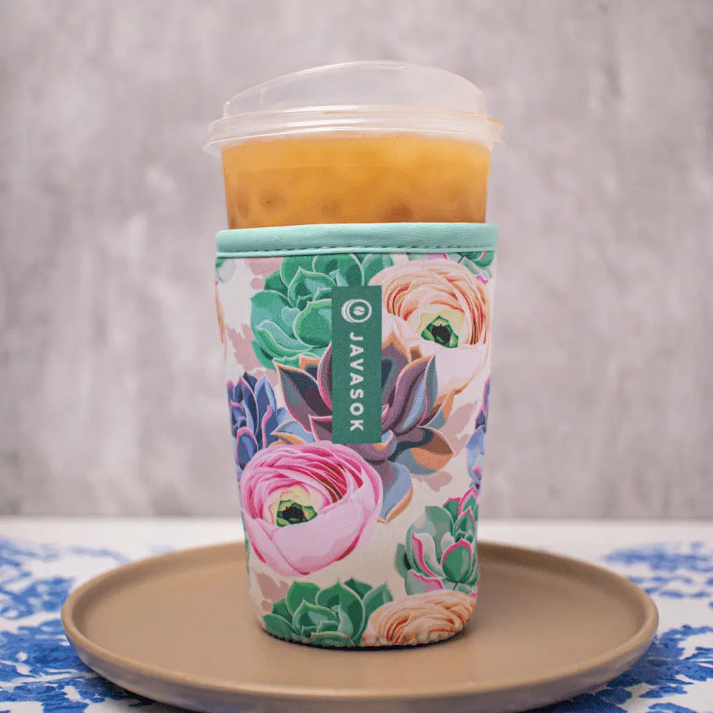 Reusable Cup Sleeve, Pastel Splendor, Lightweight Design, Neoprene Construction for Coffee Cups, Daily Commutes and Dry Hands image 3
