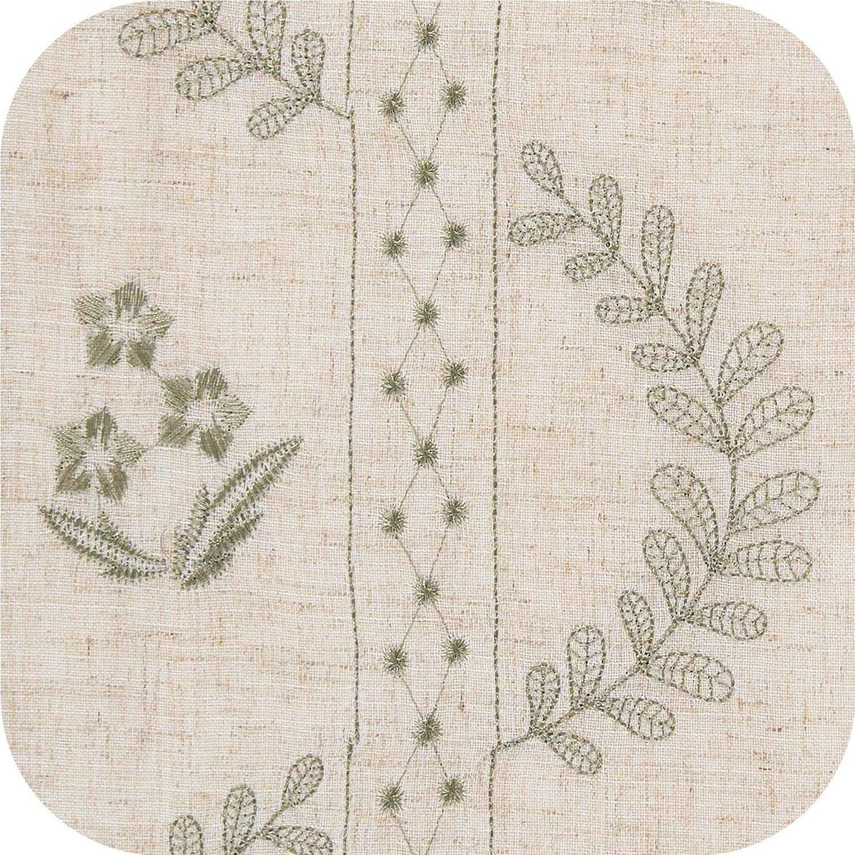 Window Curtain, Embroidered Vine Floral Linen Curtains (2, Lightweight Design for Bedrooms, Living Rooms and Home Privacy image 3