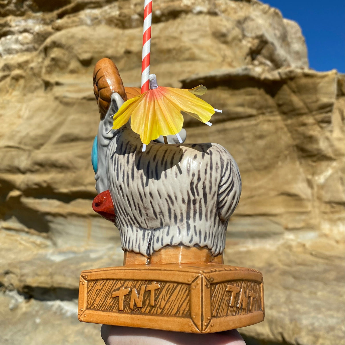 Coffee Mug, Tiki tOny's KAO POW Thunder Goat Tiki, Ceramic Construction for Everyday Drinks, Home and Entertaining image 3