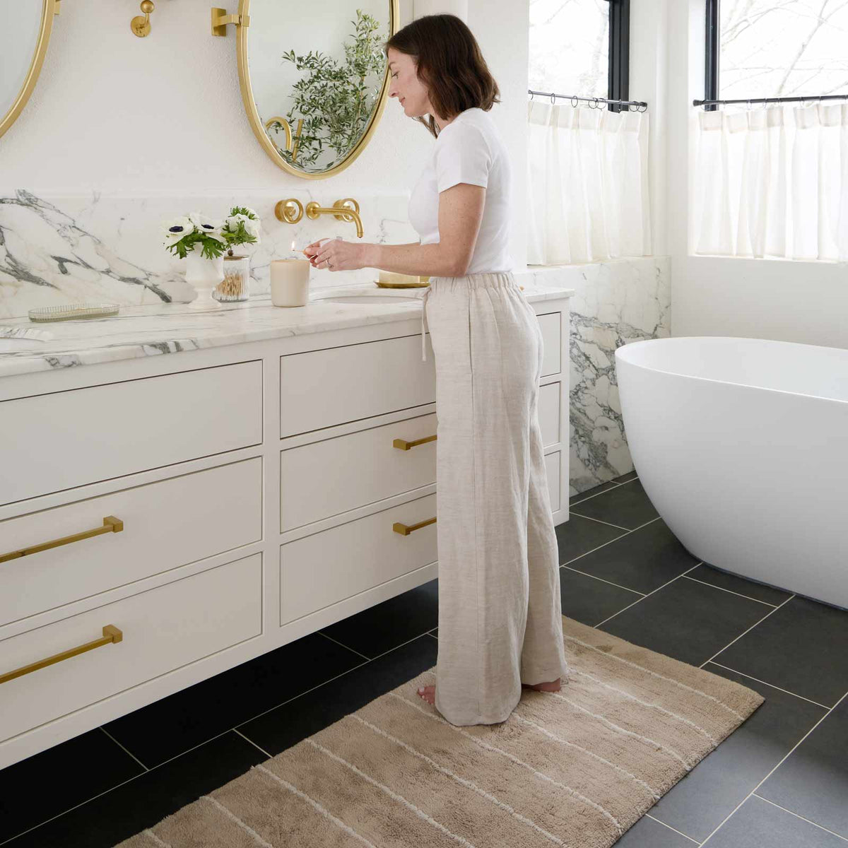 Bath Mat, Comfy Darby for Bathroom Floor Comfort, Shower Areas and Guest Baths, 6 Sizes and 9 Colors image 3