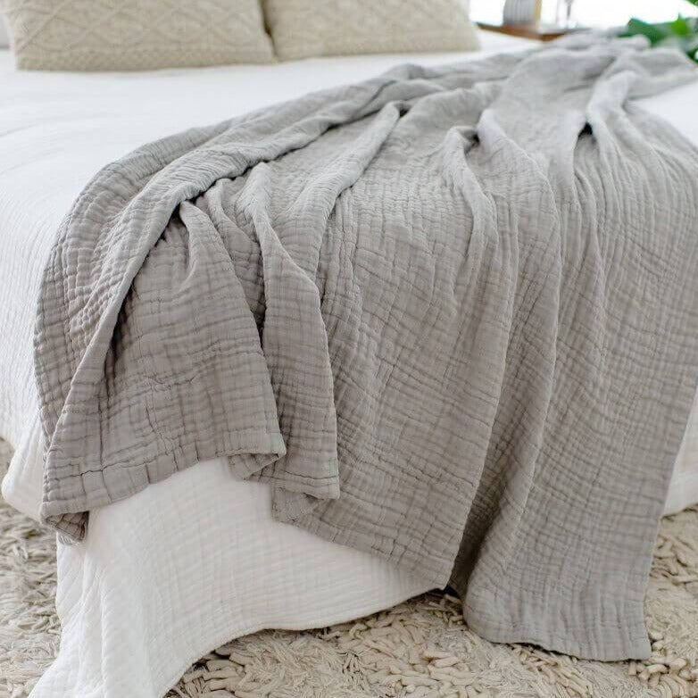 Cozy Throw Blanket, Ultra Lightweight 6 Layer for Sofas, Beds and Relaxing at Home, 4 Sizes and 10 Colors image 3