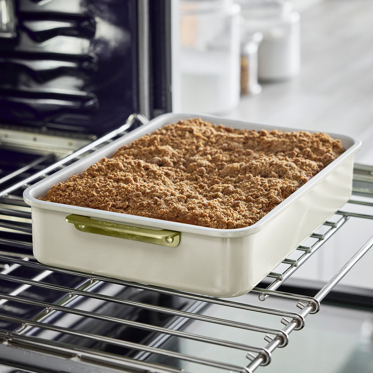 Kitchen Cookware, Reserve 13" x 9" Rectangular Pan Cream for Everyday Meals and Home Cooking image 3