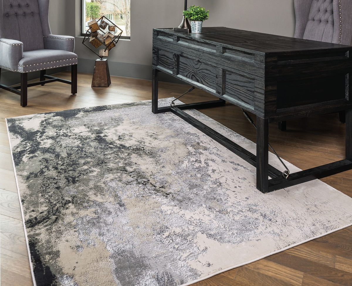 Area Rug, Micah 3336F Silver Gray, Stain-Resistant Finish for Living Rooms, Bedrooms and Entryways, 11 Size Options image 3