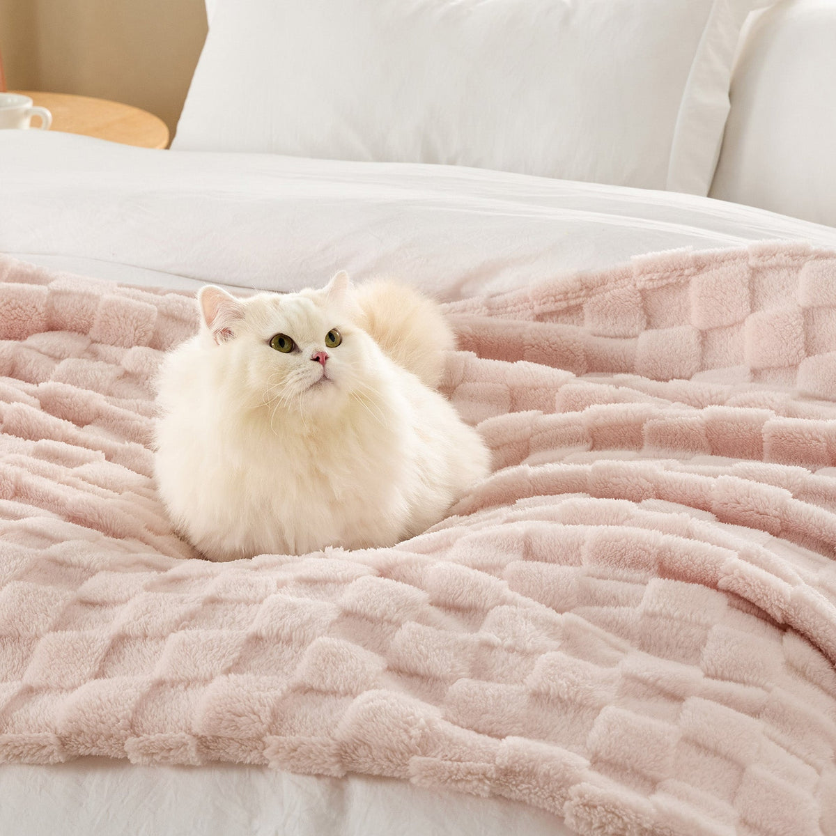 Cozy Throw Blanket, Jacquard Shaggy Sherpa for Living Rooms, Bedrooms and Everyday Lounging, 4 Sizes and 19 Colors image 3