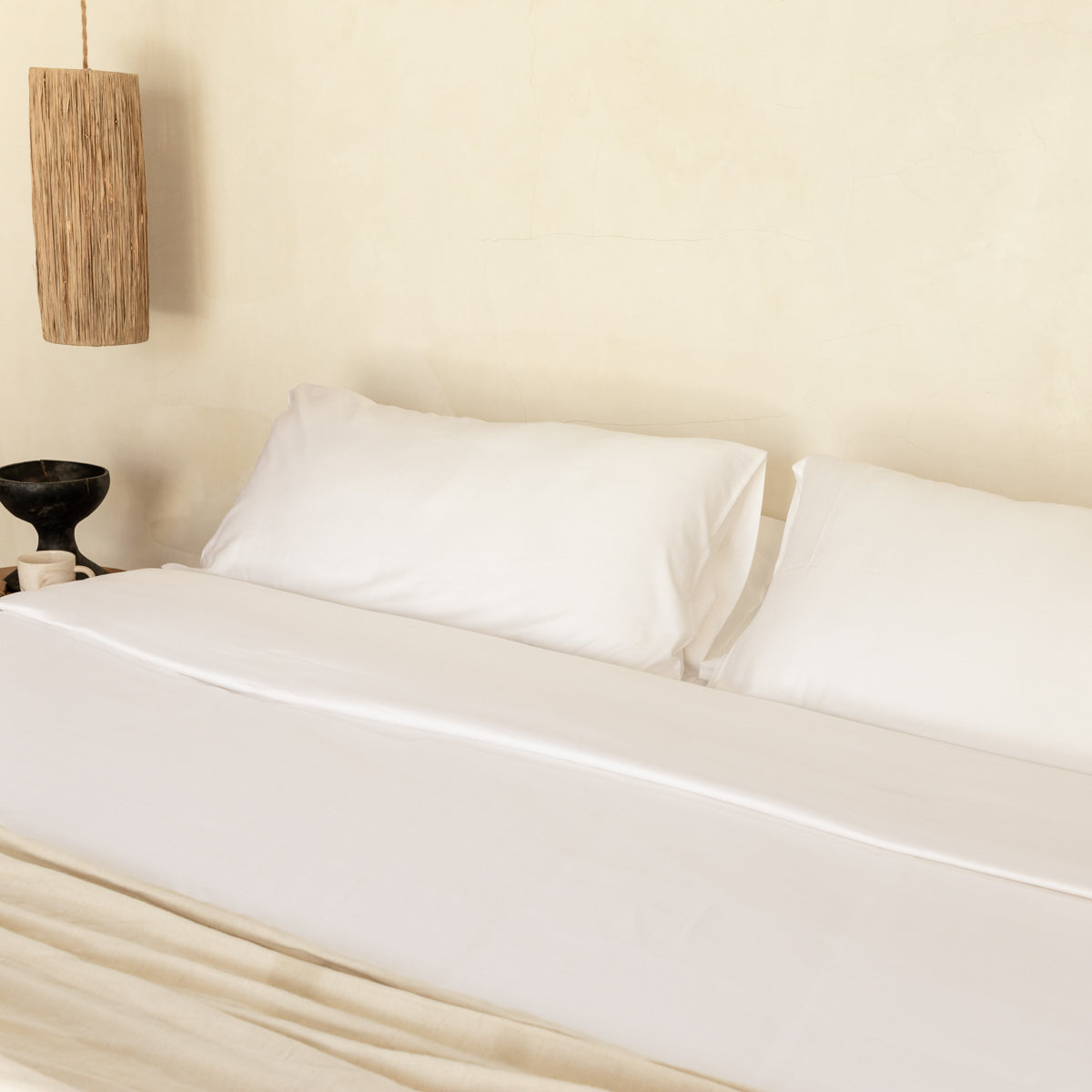 Bed Sheet Set, Organic Bamboo Sateen, Cooling Comfort for Everyday Bedroom Comfort and Guest Rooms, 5 Sizes and 15 Colors image 3