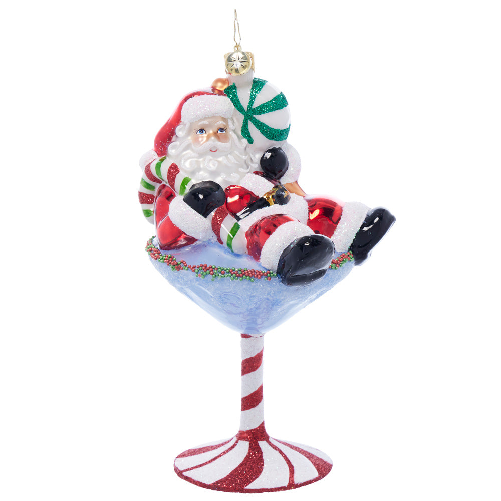 Seasonal Home Decor, Santa tini for Holiday Displays, Shelves and Festive Rooms, Designed for Mantels, Tables and Seasonal Decorating image 3