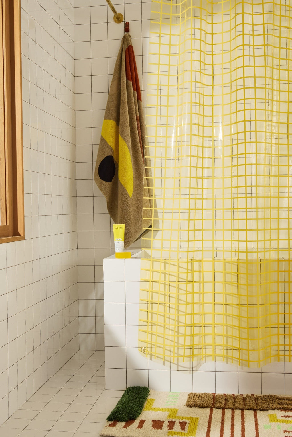 Shower Curtain, 2x2 in Butter, EVA with 30% Recycled Content, 12 Gauge Material for Bathroom Showers, Privacy Screening and Everyday Decor image 3