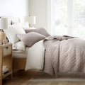 Bed Quilt, 3 Piece Diamond Stitch Quilted Coverlet Set for Guest Beds and Layered Bedroom Styling, 3 Sizes and 6 Colors image 3