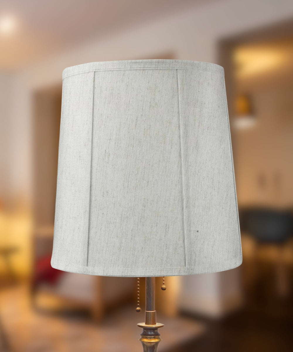 Fabric Lamp Shade, 14"W x 15"H Softback Drum Textured Oatmeal for Lamp Replacement, Reading Corners and Living Spaces image 3
