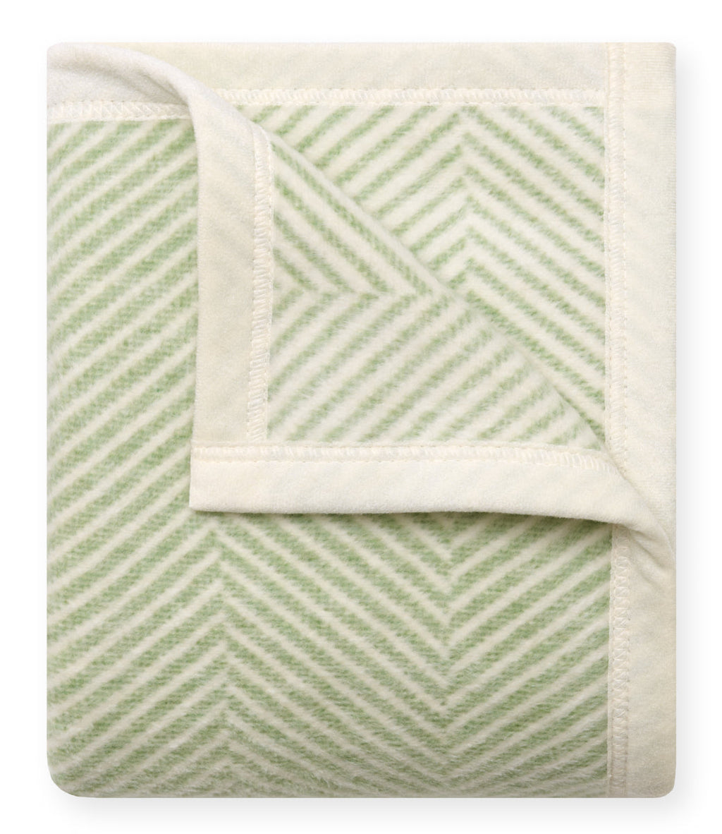 Cozy Throw Blanket, Harborview Herringbone Sprout Green Mini for Sofas, Beds and Relaxing at Home image 3