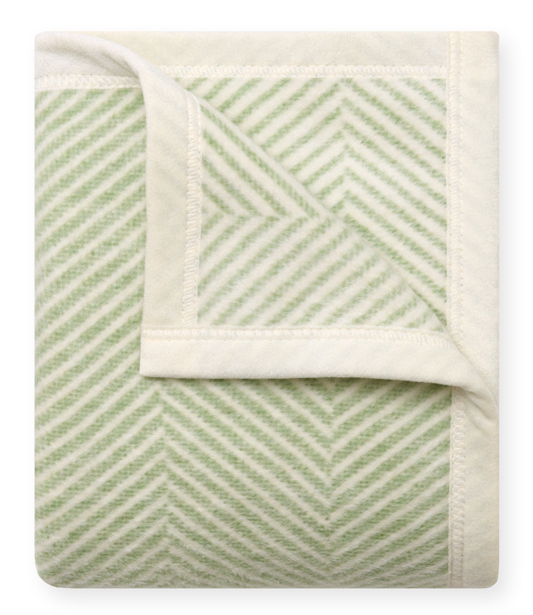 Cozy Throw Blanket, Harborview Herringbone Sprout Green Mini for Sofas, Beds and Relaxing at Home image 3