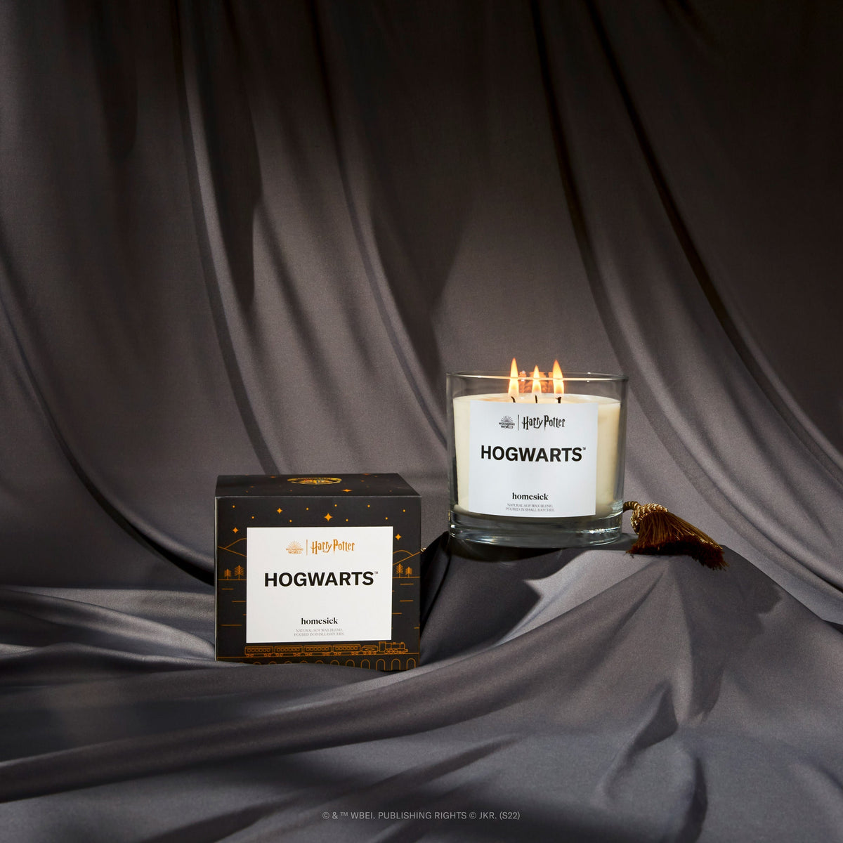 Decorative Candle, Harry Potter Hogwarts 3 Wick for Entryways, Mantels and Everyday Home Ambience image 3