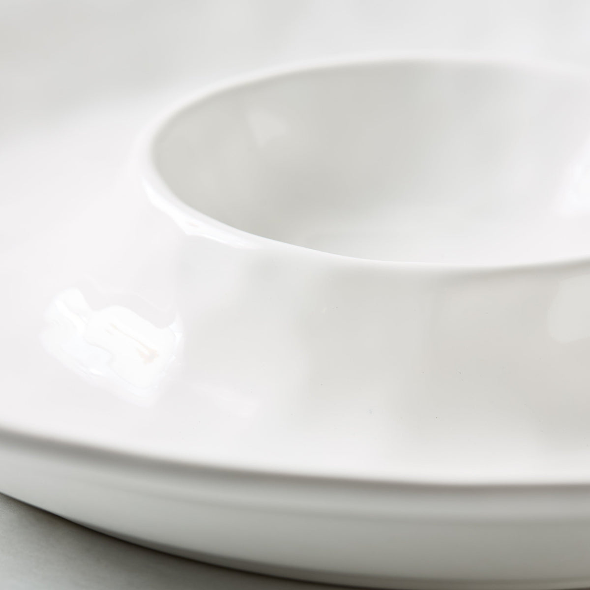 Dinnerware, White Ceramic Chip and Dip Serving Platter for Family Dining, Serving and Entertaining image 3