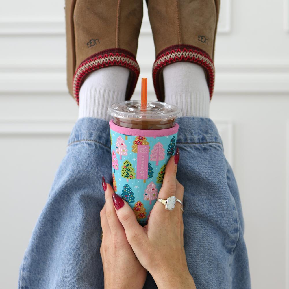 Reusable Cup Sleeve, Winter Magic, Lightweight Design, Neoprene Construction for Iced Coffee, Cold Drinks and Condensation Control image 3