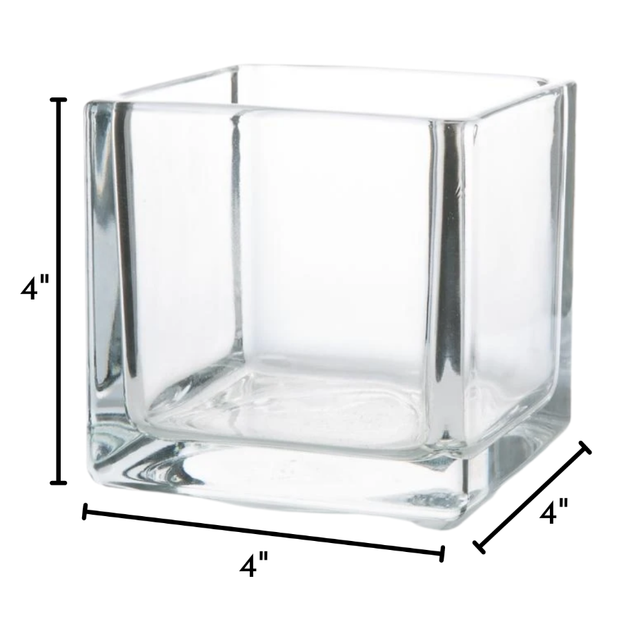 Decorative Candle, Cube Vase 4" for Entryways, Mantels and Everyday Home Ambience, Designed for Living Rooms, Bedrooms and Relaxing Evenings image 3