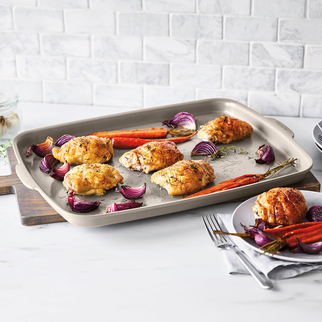 Baking Sheet, Premiere Ceramic Nonstick 18" x 13" Half Pan for Sheet Pan Meals, Pastries and Home Baking image 3