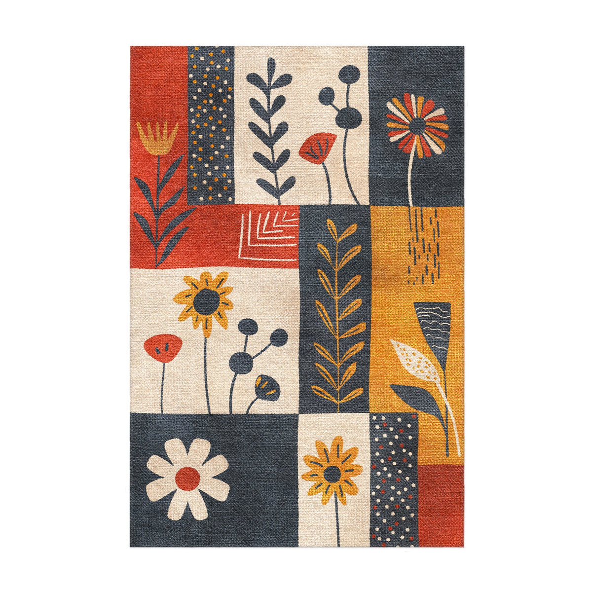 Area Rug, Midsummer Bloom Blue & Red for Hallways, Dining Spaces and Home Decor, 9 Size Options image 3