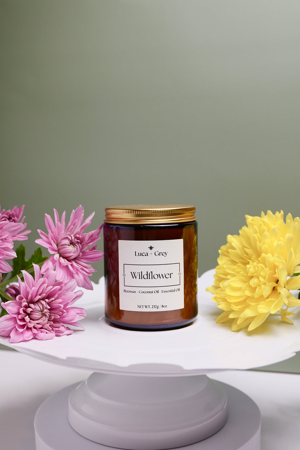 Decorative Candle, Wildflower Beeswax for Living Rooms, Bedrooms and Relaxing Evenings, 2 Size Options image 3