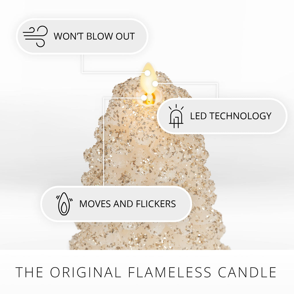 Flameless Candle, White Swan North Tree for Bedrooms, Living Rooms and Everyday Candlelight Ambience, 2 Size Options image 3
