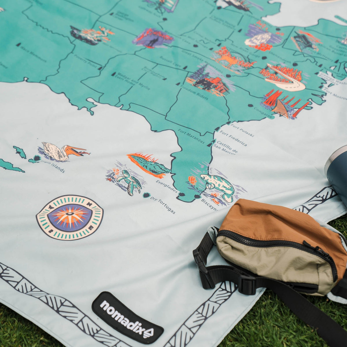 Cozy Throw Blanket, Festival : National Parks and Monuments Map for Sofas, Beds and Relaxing at Home image 3
