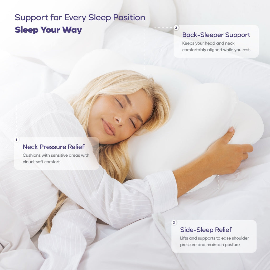 Bed Pillow, CloudAlign for Sleeping, Reading and Bedroom Comfort, 2 Sizes and 9 Colors, Designed for Everyday Sleep and Guest Room Bedding image 3