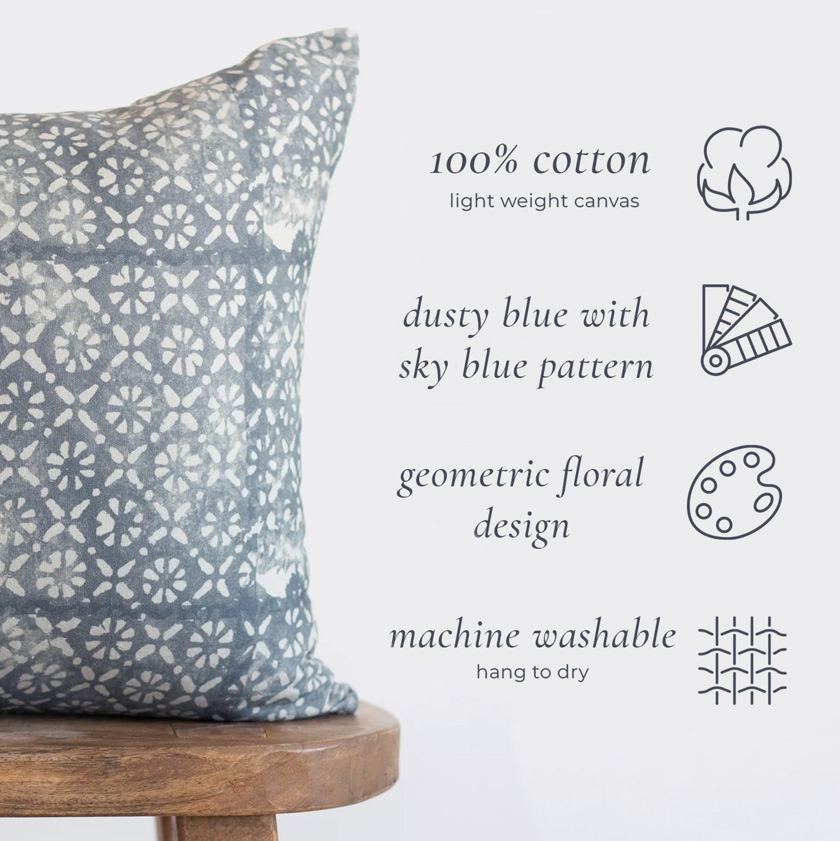 Decorative Pillow Cover Set, Diamond Floral 18" 22", Machine-Washable Care for Sofas, Beds and Living Room Accents, 2 Size Options image 3