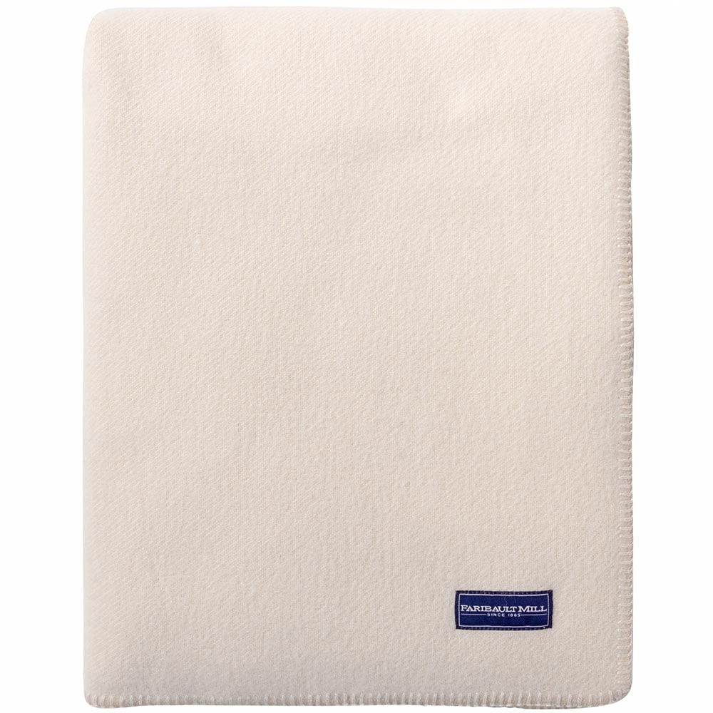 Cozy Throw Blanket, Pure & Simple Wool Bone White, Lightweight Design, Machine-Washable Care for Sofas, Beds and Relaxing at Home image 3
