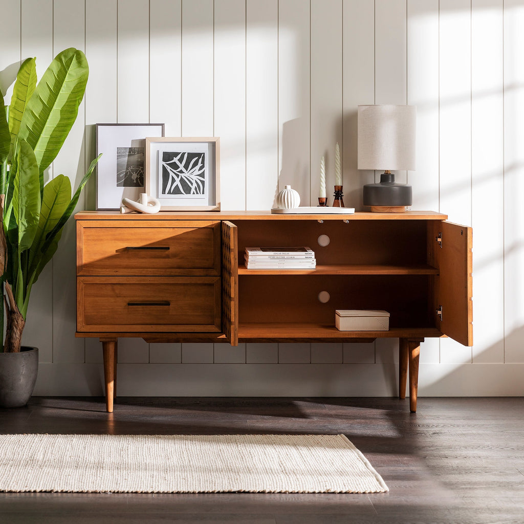 TV Stand, Tessa Solid Wood Prism Sideboard, Adjustable Design for Living Rooms, Media Storage and Home Entertainment image 3