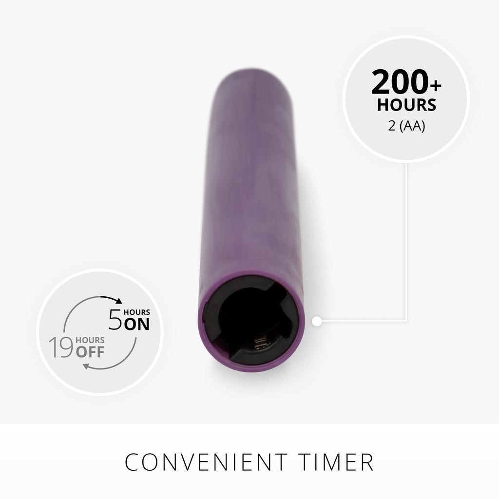 Flameless Candle, Purple Tapers Set of 2 for Bedrooms, Living Rooms and Everyday Candlelight Ambience image 3