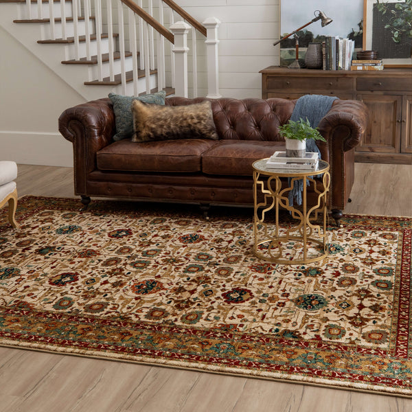 Area Rug, Spice Market Keralam Cream for Living Rooms, Bedrooms and Entryways, 5 Size Options image 3