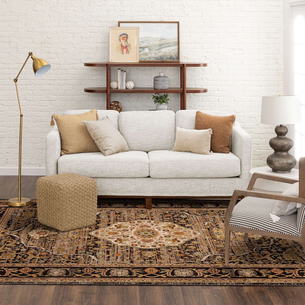 Area Rug, Spice Market Petra Charcoal for Living Rooms, Bedrooms and Entryways, 5 Size Options image 3