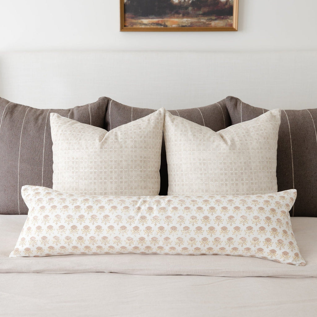 Decorative Pillow Cover Set, Fleur Grid 24", Machine-Washable Care for Sofas, Beds and Living Room Accents image 3