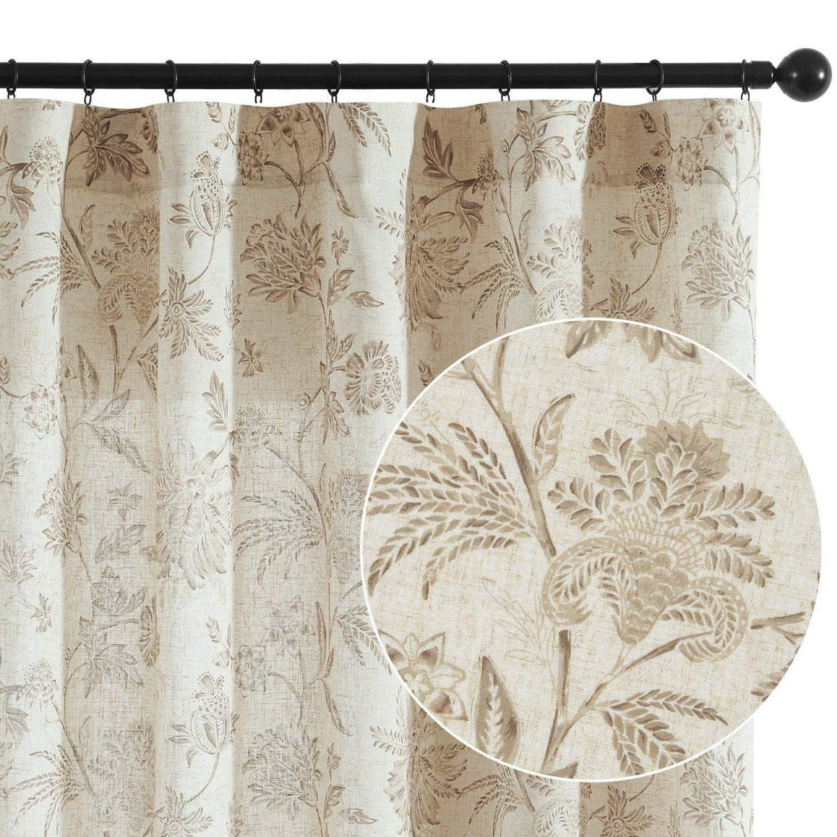 Window Curtain, Vintage Botanical Vine & Multi Floral Curtains for Windows, Room Styling and Everyday Privacy, 5 Sizes and 4 Colors image 3