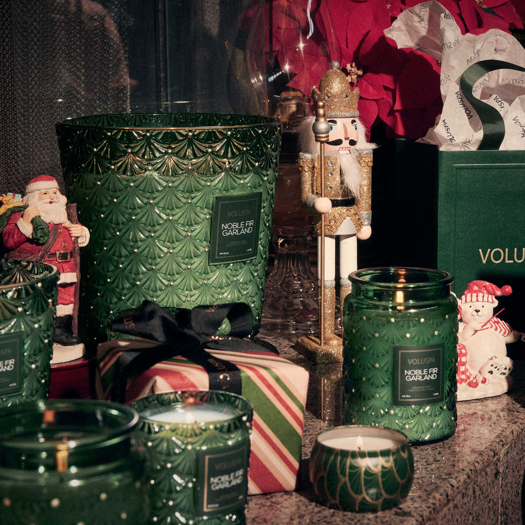 Decorative Candle, Noble Fir Garland Mini Tin for Entryways, Mantels and Everyday Home Ambience image 3