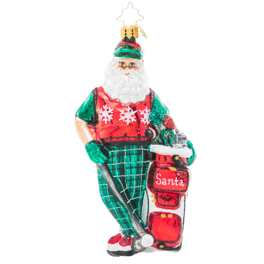 Seasonal Home Decor, Jolly Golfer Santa for Holiday Displays, Shelves and Festive Rooms, Designed for Everyday Home Use image 3
