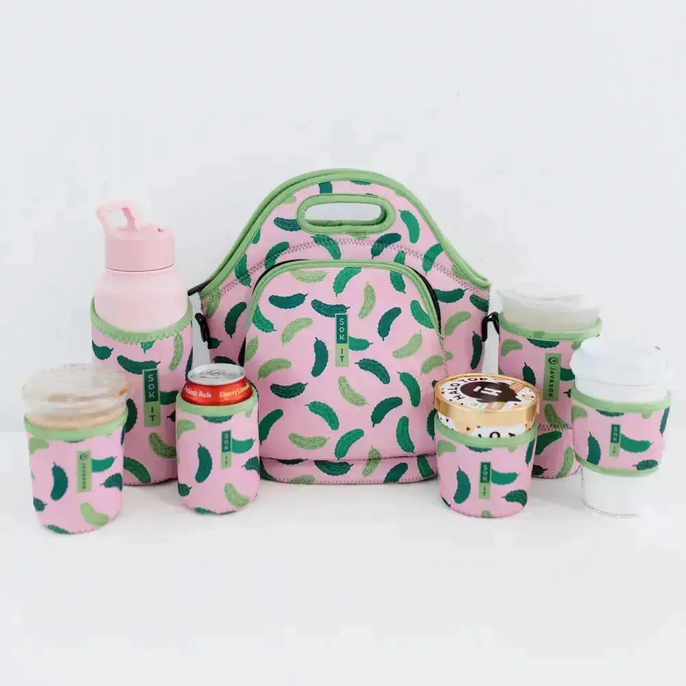 Reusable Cup Sleeve, Pickle Me Pink, Neoprene Construction for Coffee Cups, Daily Commutes and Dry Hands, 3 Size Options image 3