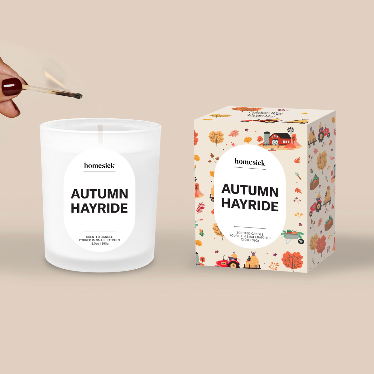 Decorative Candle, Autumn Hayride for Entryways, Mantels and Everyday Home Ambience, Designed for Everyday Home Use image 3