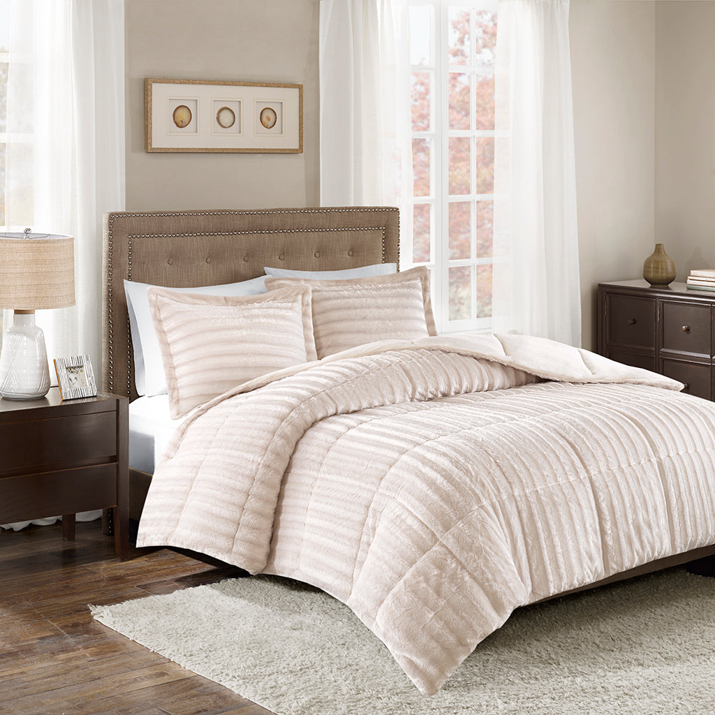 Bed Comforter, Duke Faux Fur Mini Set, Machine-Washable Care, Hypoallergenic Comfort for Everyday Bedding and Comfortable Sleep image 3