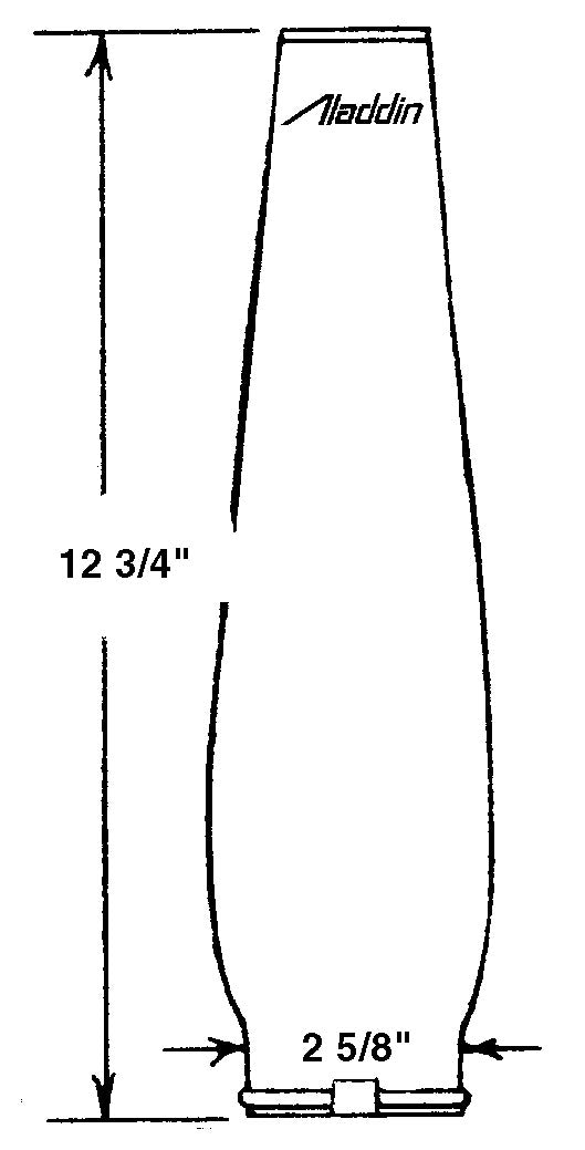 Glass Lamp Chimney, Brand Lox On 2 5 8" Fitter, 12 3 4" Tall for Oil Lamps, Burner Galleries and Lamp Restoration image 3