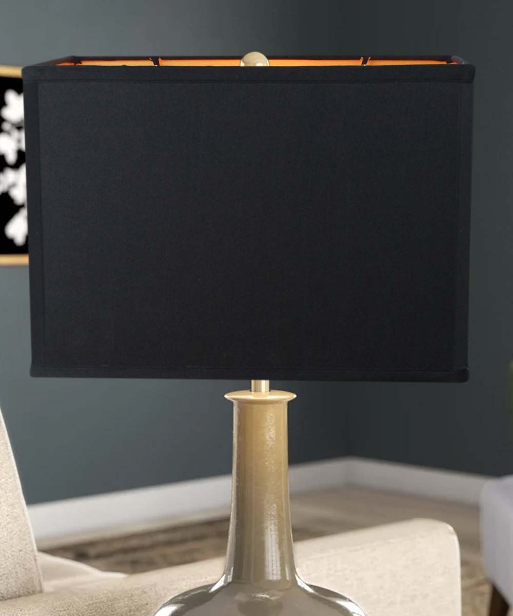 Lamp Shade, 14"W x 10"H Black Rectangular Drum for Table Lamps, Floor Lamps and Home Lighting image 3