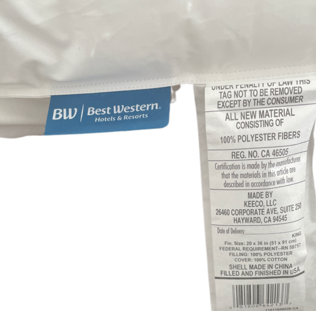 Bed Pillow, Best Western Victoria Firm Polyester, Hypoallergenic Comfort for Everyday Sleep and Guest Room Bedding, 3 Size Options image 3