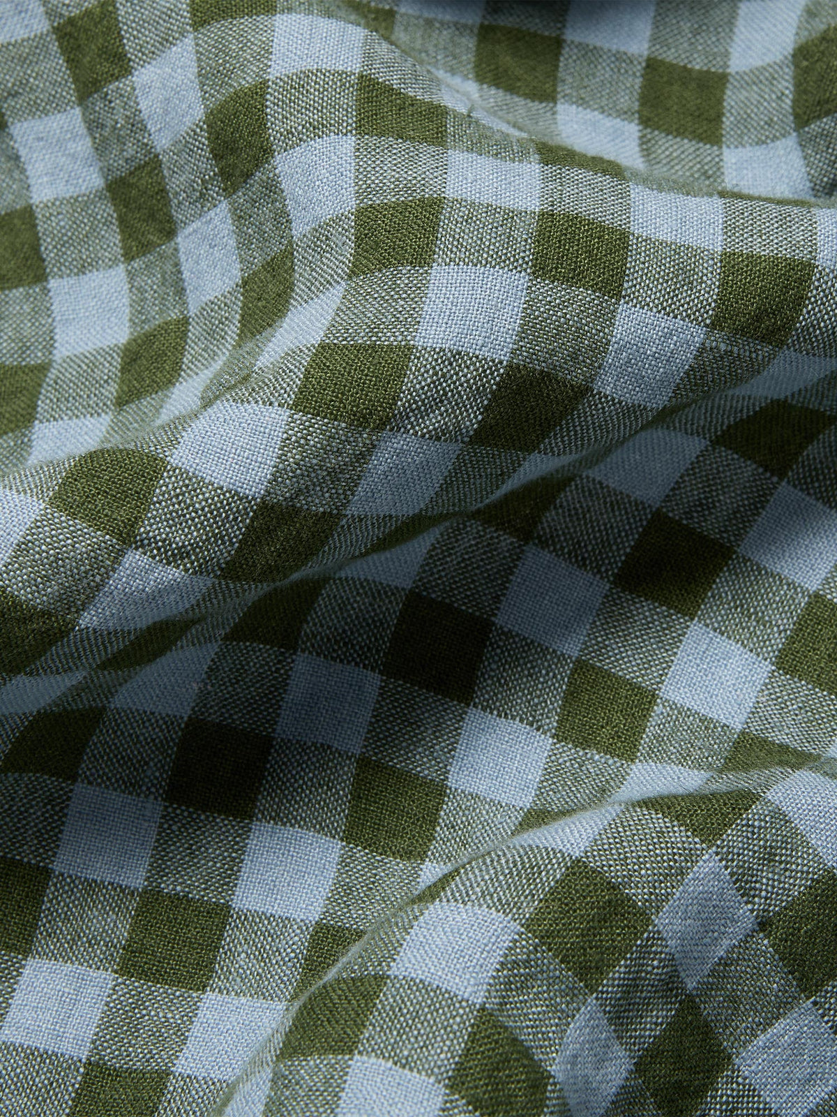 Pillowcase Set, Fern Green & Dusk Blue Colour Drenched Gingham, Breathable Construction for Guest Rooms and Daily Bedroom Comfort image 3