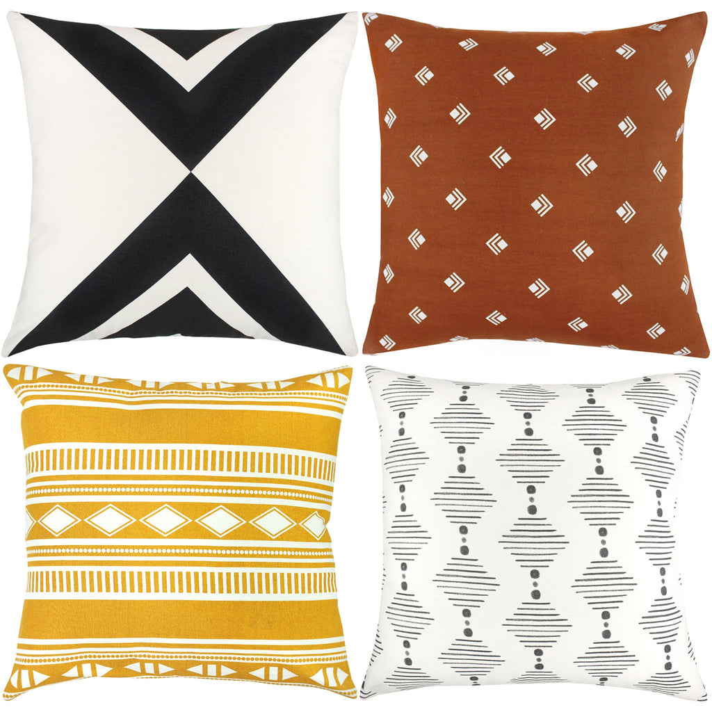Decorative Pillow Cover Set, Indy 4 Pack 18", Machine-Washable Care for Bedroom Styling and Living Room Decor image 3