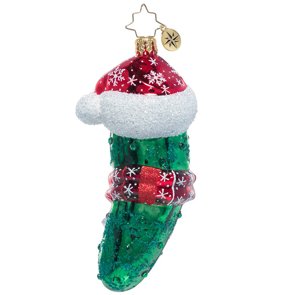Seasonal Home Decor, Chilly Christmas Pickle for Mantels, Tables and Seasonal Decorating, Designed for Everyday Home Use image 3