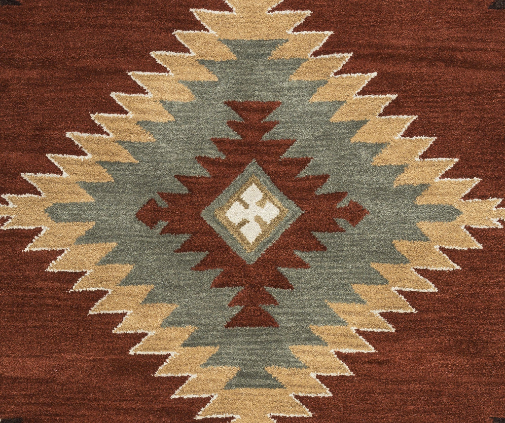 Area Rug, Southwest SU1822 Rust for Living Rooms, Bedrooms and Entryways, 10 Size Options, Designed for Everyday Home Use image 3